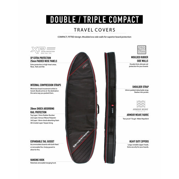 O&E Triple Compact Surfboard Cover